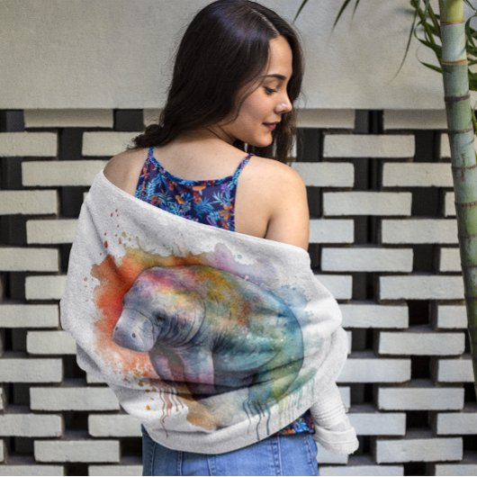 Rainbow Reef Manatee, kundenspezifisch Badehandtuch