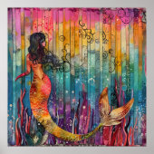 RAINBOW REEF MERMAID COLORFUL POSTER (Vorne)