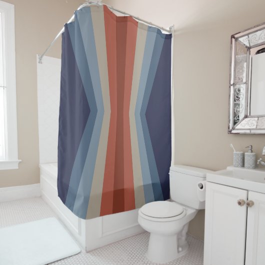 Rainbow-Reflektion im Retrostil Duschvorhang (Beispiel)