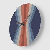Rainbow-Reflektion im Retrostil Große Wanduhr (Winkel)