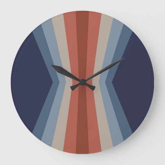 Rainbow-Reflektion im Retrostil Große Wanduhr (Vorderseite)