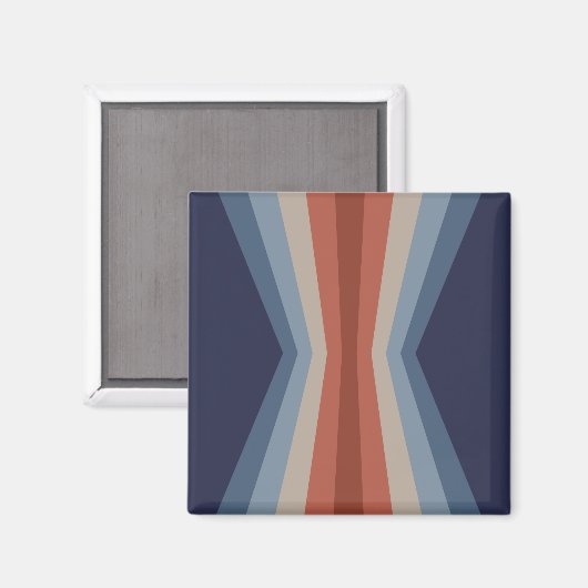 Rainbow-Reflektion im Retrostil Magnet (Vorderseite/Rückseite)