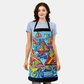 Rainbow Regatta Schürze (Getragen)