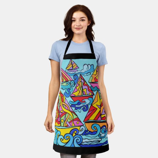 Rainbow Regatta Schürze (Getragen)