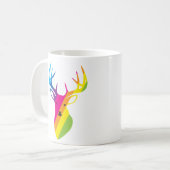 Rainbow Reindeer Kaffeetasse (Vorderseite Links)