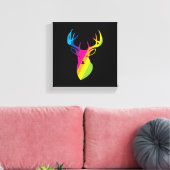 Rainbow Reindeer Leinwanddruck (Insitu (Wohnzimmer))