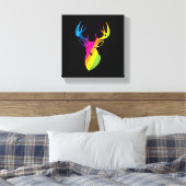 Rainbow Reindeer Leinwanddruck (Insitu (Schlafzimmer))