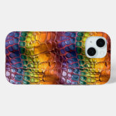 Rainbow Reptile Leather Case-Mate iPhone Hülle (Rückseite (Horizontal))