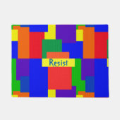 Rainbow Resist Patchwork Quilt Design Door Mat Fußmatte (Vorderseite)