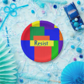 Rainbow Resist Patchwork Quilt Design Paper Teller (Party)