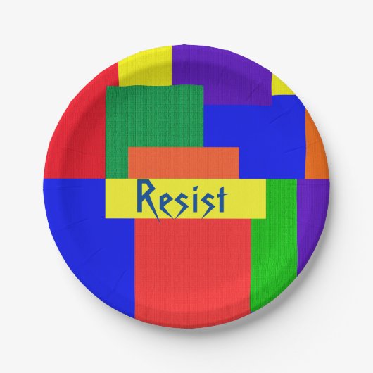 Rainbow Resist Patchwork Quilt Design Paper Teller (Vorderseite)