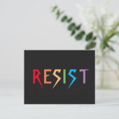 Rainbow Resist Postkarte (Stehend Vorderseite)