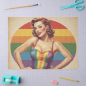 Rainbow Retro: Button-Up Style Decoupage Delights Seidenpapier (Basteln)