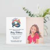 Rainbow Retro Class of 2024 Abschluss 2 Foto Einladung (Stehend Vorderseite)