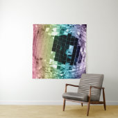 Rainbow Retro Disco Ball Glam #1 #retro #wall #art Wandteppich (Beispiel (Horizontal))