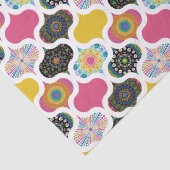 Rainbow Retro Dot Mandala Patchwork Ogee Craft Seidenpapier (Detail)