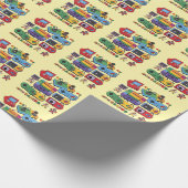 Rainbow Retro Gaming: Design mit Retro-Gamin Geschenkpapier (Ecke)