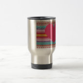 Rainbow-Retro-Herz Imitate Wolllein Strick Valenti Reisebecher (Mittel)