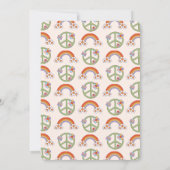 Rainbow Retro Hippie Peace & Liebe Geburtstag Einladung (Rückseite)