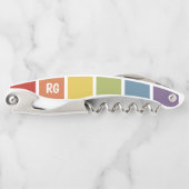 Rainbow-Retro-Personalisiert Kellnermesser (Vorderseite)