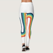 Rainbow Retro Strip Leggings (Rückseite)