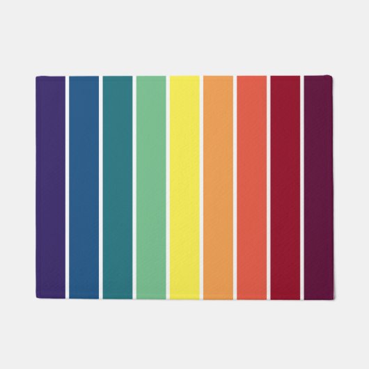 Rainbow Retro Stripter Floormat Fußmatte (Vorderseite)