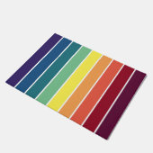 Rainbow Retro Stripter Floormat Fußmatte (Schrägansicht)