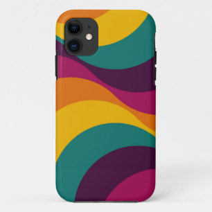 Rainbow Retro Wavy Pattern Case-Mate iPhone Hülle