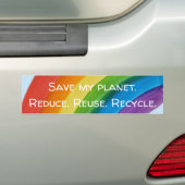 RAINBOW Rette meinen Planeten (anpassbar) Autoaufkleber (Auf Auto)