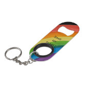 RAINBOW Rette meinen Planeten (anpassbar) Mini Flaschenöffner (Vorderseite Schrägansicht)