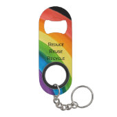 RAINBOW Rette meinen Planeten (anpassbar) Mini Flaschenöffner (Rückseite)