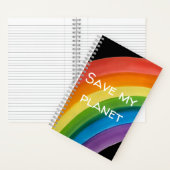 RAINBOW Rette meinen Planeten (anpassbar) Notizblock (Innen)