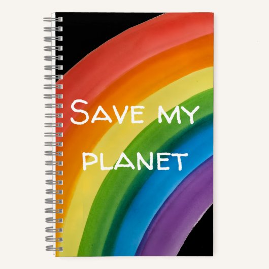 RAINBOW Rette meinen Planeten (anpassbar) Notizblock (Vorderseite)