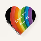 RAINBOW Rette meinen Planeten (anpassbar) Notizblock (Vorderseite)
