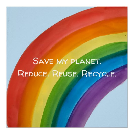 RAINBOW Rette meinen Planeten (anpassbar) Poster (Vorderseite)