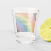 RAINBOW Rette meinen Planeten (anpassbar) Schnapsglas (Rückseite)