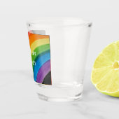 RAINBOW Rette meinen Planeten (anpassbar) Schnapsglas (Rechts)