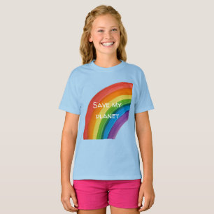 RAINBOW Rette meinen Planeten (anpassbar) T-Shirt