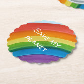 RAINBOW Rette meinen Planeten (anpassbar) Untersetzer (angewinkelt)