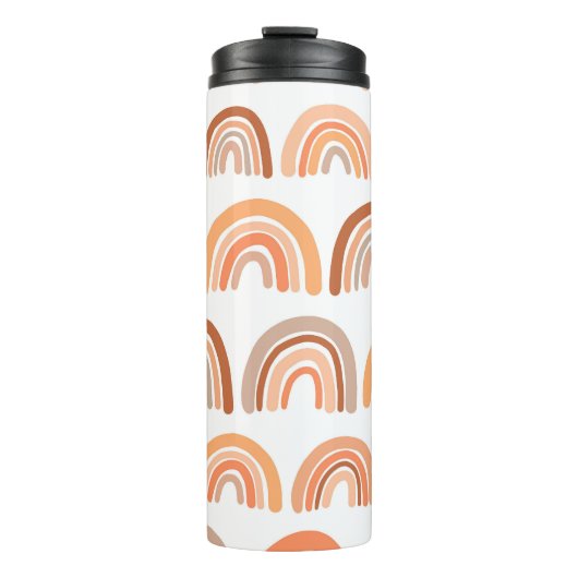 Rainbow Reverie: Vintage Lebenskraft Thermosbecher (Vorderseite)