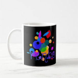 Rainbow Rhapsody: Happy Rainbow-Colored Design" Sw Kaffeetasse