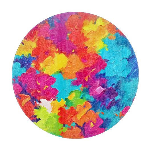 Rainbow Rhapsody Painting Schneidebrett (Vorderseite)