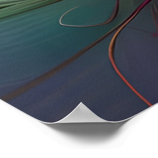 Rainbow Rhizomes Digitale Kunst Poster (Ecke)