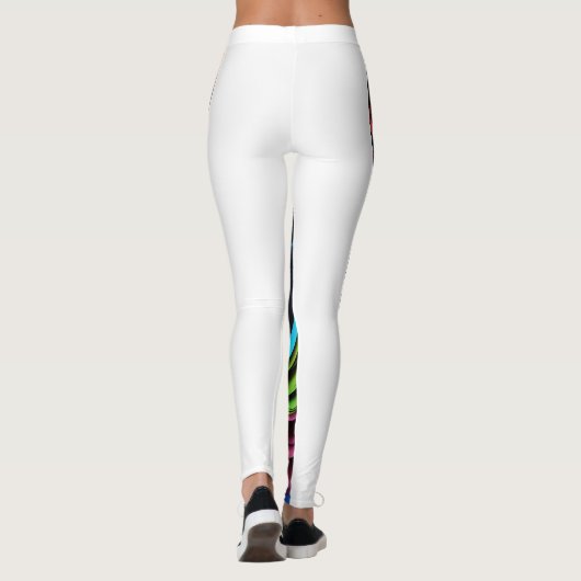 "Rainbow Rhythms: Multicolored Mirage Leggings" Leggings (Rückseite)