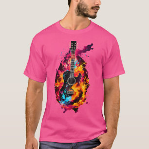 Rainbow Rhythmus Die farbenfrohe akustische Metall T-Shirt