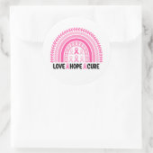 Rainbow Ribbon Breast Cancer Awareness Runder Aufkleber (Tasche)