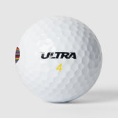 Rainbow Ribbon Cable Heart Golf Ball (Logo)