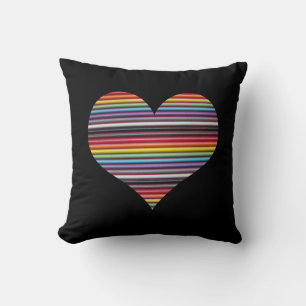 Rainbow Ribbon Cable Throw Kissen