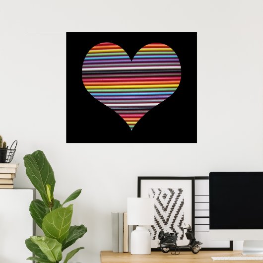 Rainbow Ribbon Cable Wall Poster (Heimbüro)