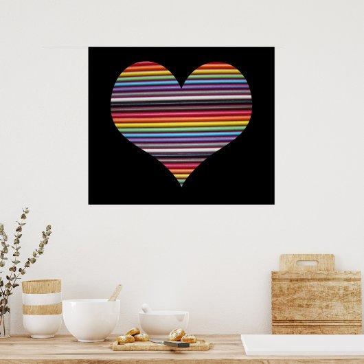 Rainbow Ribbon Cable Wall Poster (Küche)
